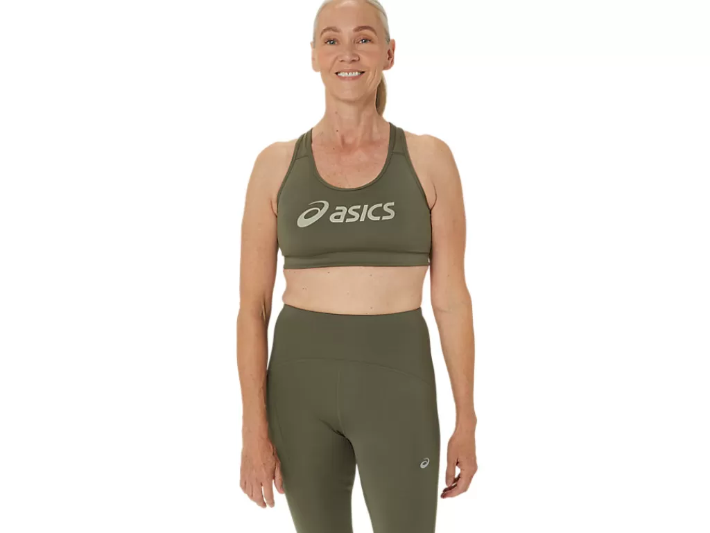 ASICS Kleding | Hardlopen>CORE LOGO BRA Mantle Green/Olive Grey