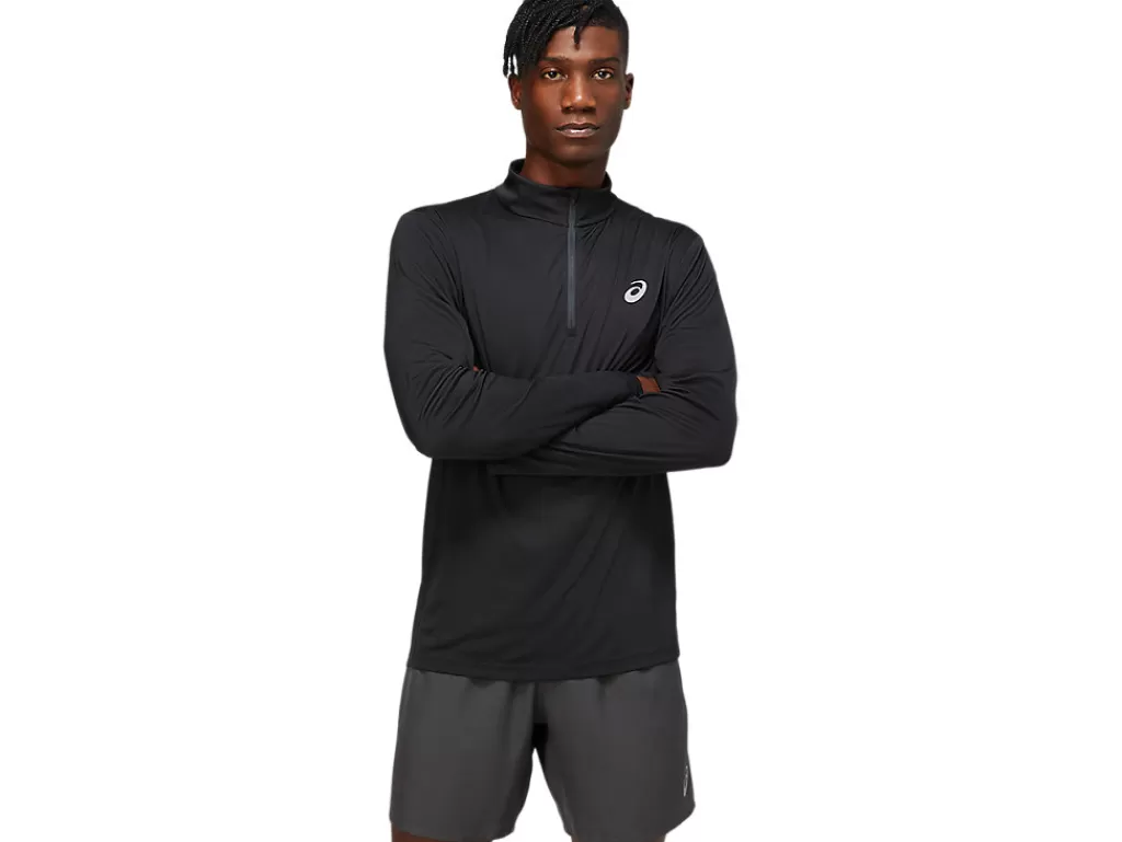 ASICS Kleding | Hardlopen>CORE LS 1/2 ZIP TOP Performance Black