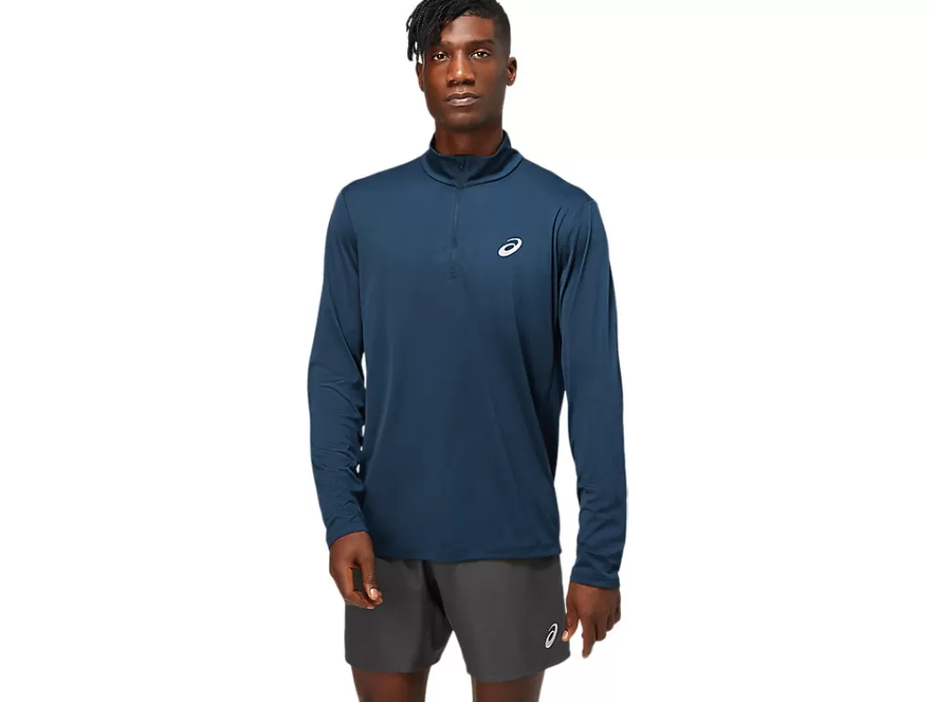 ASICS Kleding | Hardlopen>CORE LS 1/2 ZIP TOP French Blue