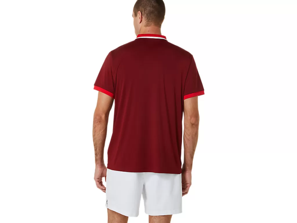 ASICS Kleding | Tennis>COURT POLO SHIRT Beet Juice/Classic Red