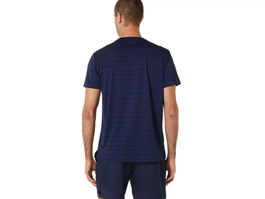 ASICS Kleding | Tennis>COURT STRIPE SS TOP Midnight