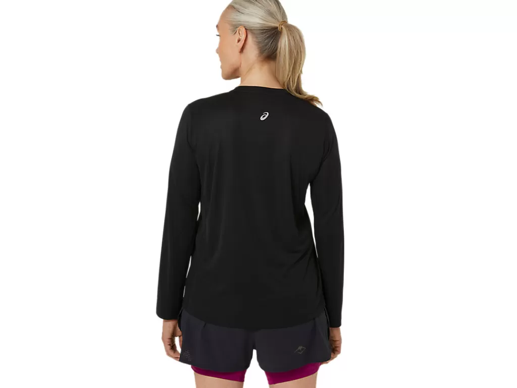 ASICS Kleding | Trail running>FUJITRAIL LOGO LS TOP Performance Black/Blackberry