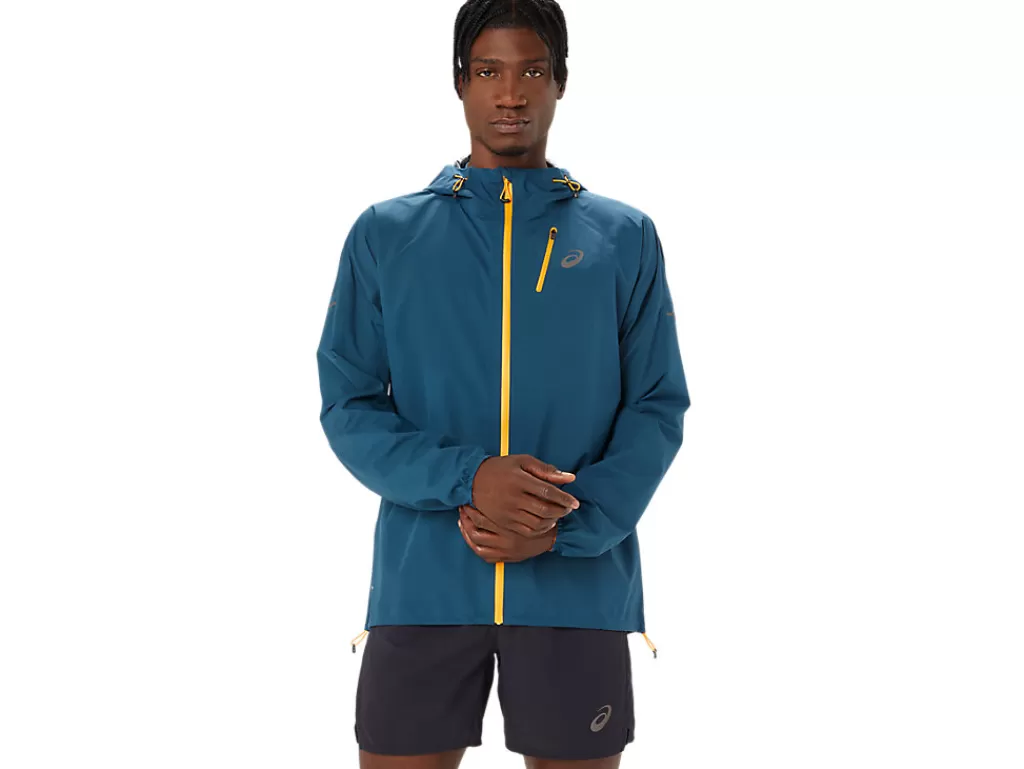 ASICS Kleding | Trail running>FUJITRAIL WATERPROOF JACKET Magnetic Blue