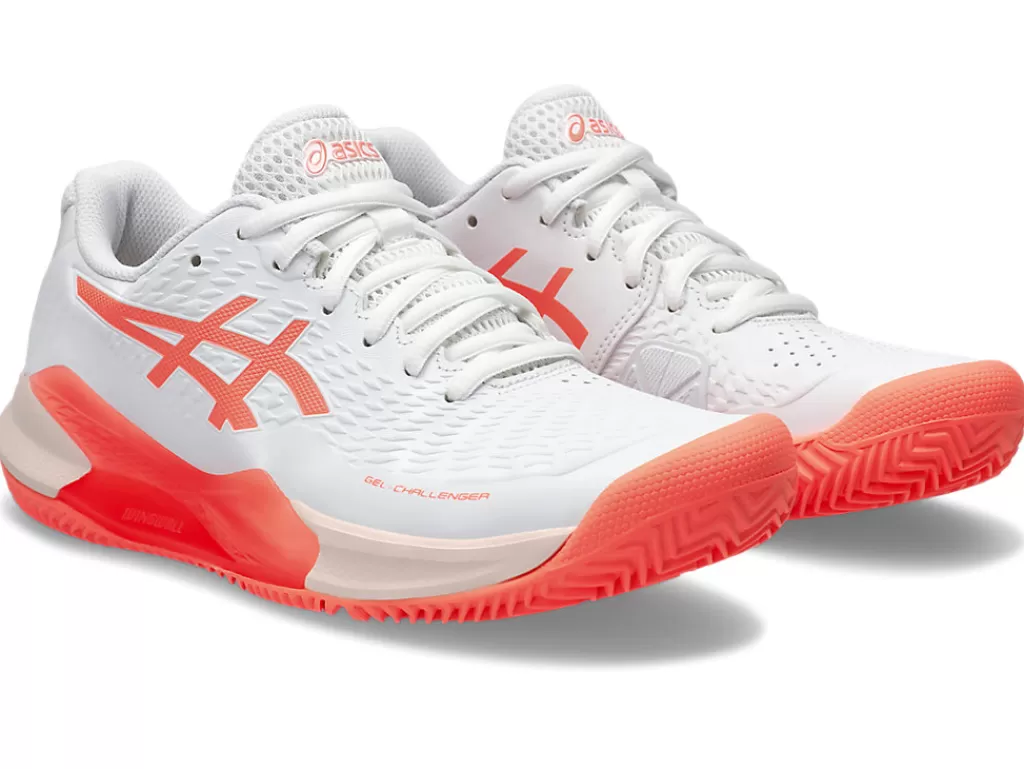 ASICS Tennisschoenen | Tennis>GEL-CHALLENGER 14 CLAY White/Sun Coral