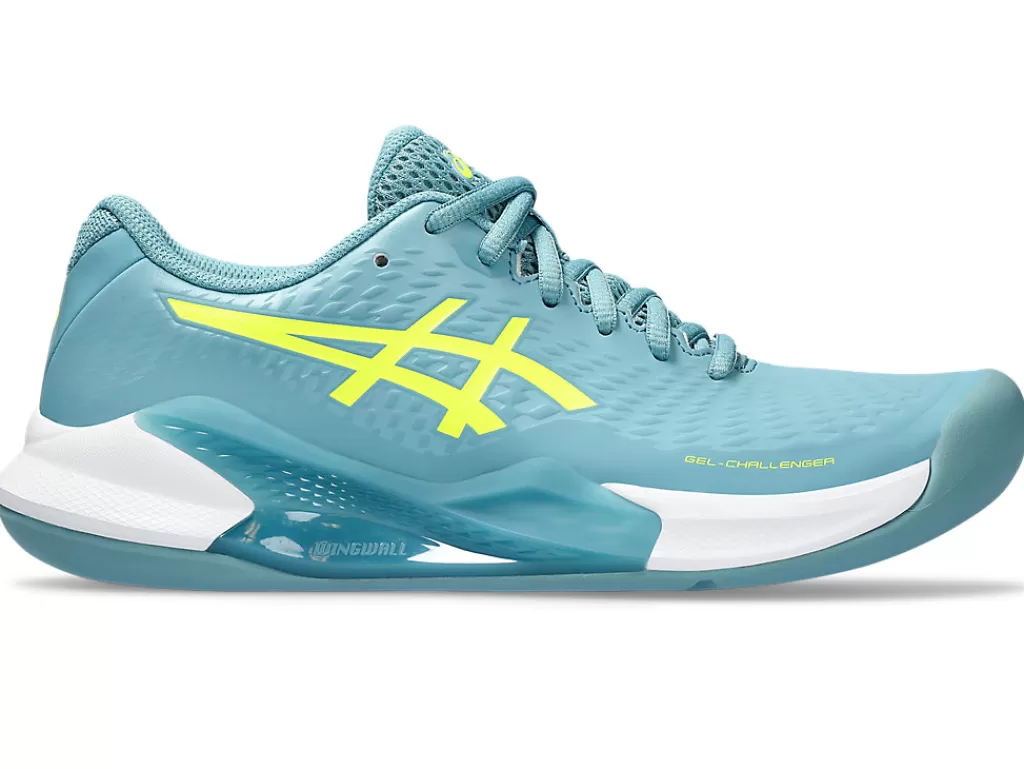 ASICS Tennisschoenen | Tennis>GEL-CHALLENGER 14 INDOOR Gris Blue/Safety Yellow