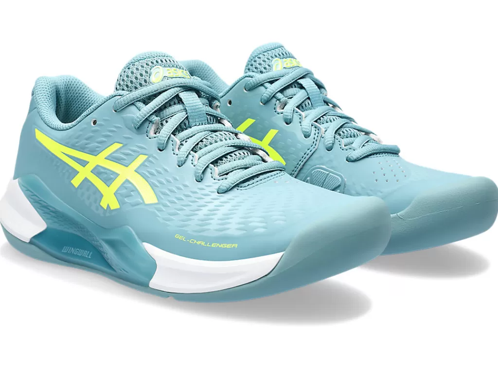 ASICS Tennisschoenen | Tennis>GEL-CHALLENGER 14 INDOOR Gris Blue/Safety Yellow