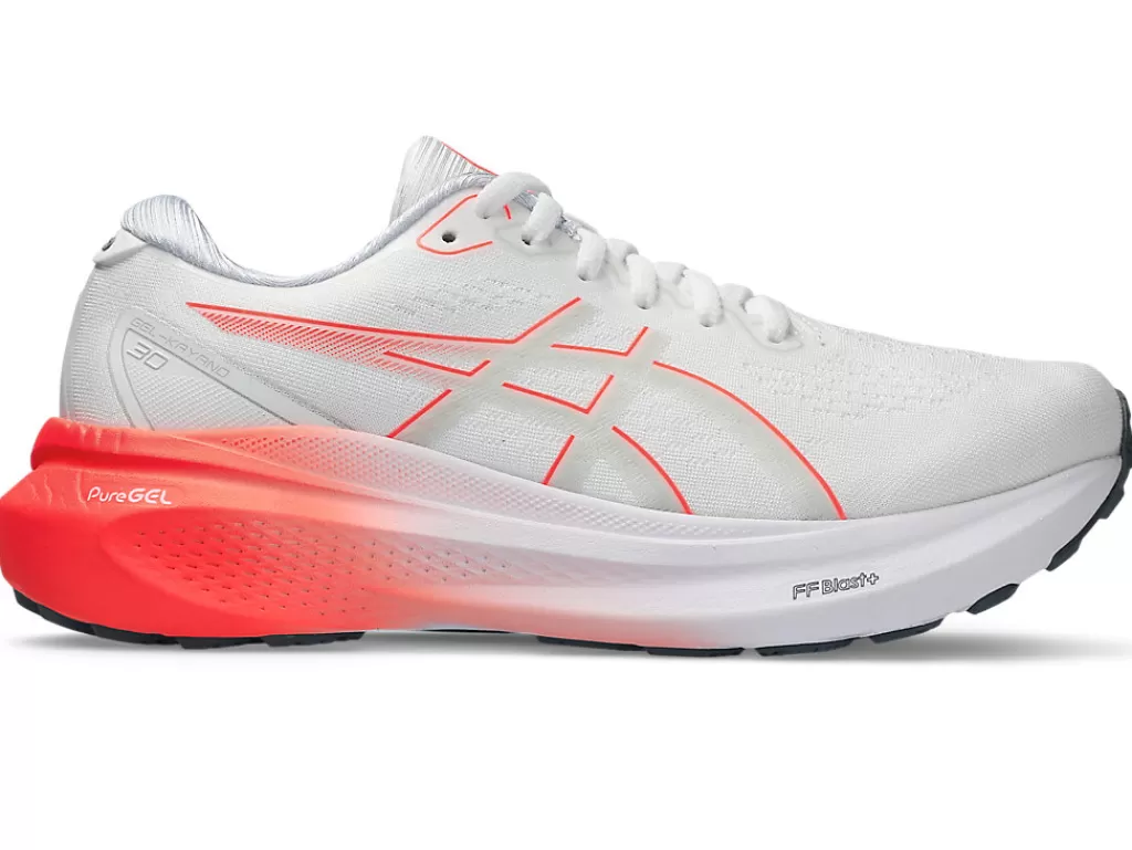 ASICS GEL-KAYANO™ | Hardloopschoenen>GEL-KAYANO 30 White/Sunrise Red