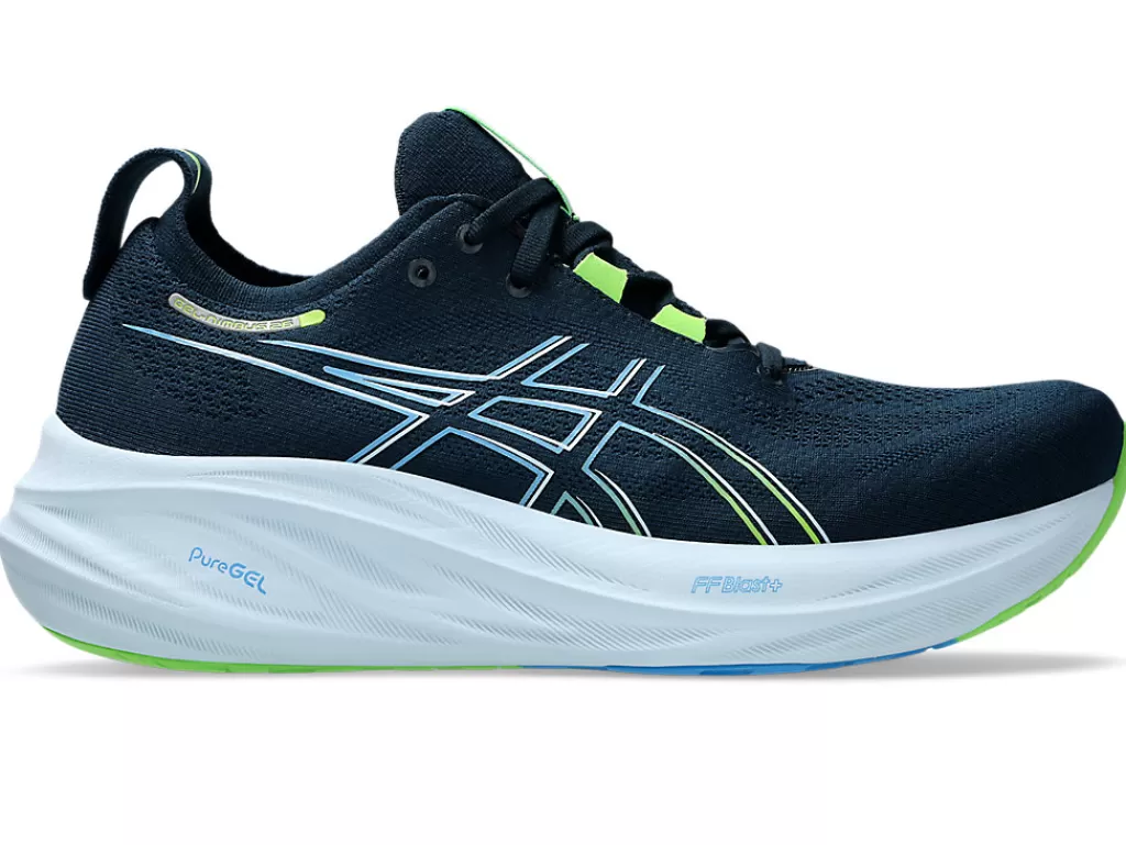 ASICS Hardloopschoenen | Hardlopen>GEL-NIMBUS 26 French Blue/Electric Lime