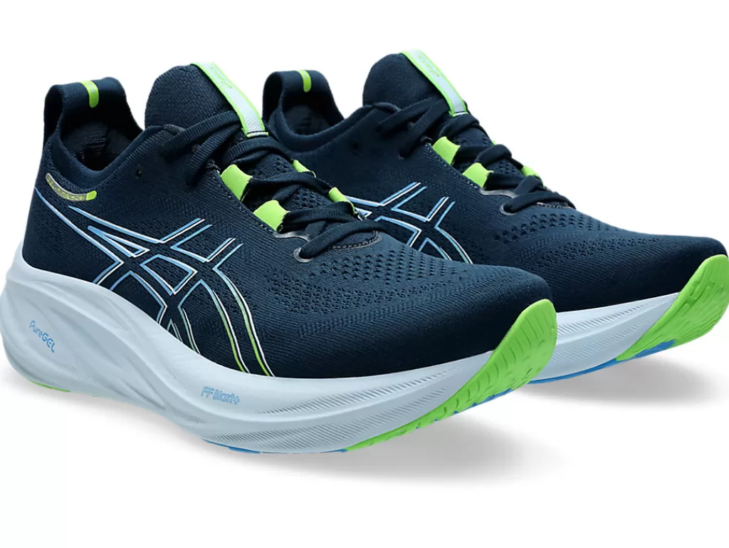 ASICS Hardloopschoenen | Hardlopen>GEL-NIMBUS 26 French Blue/Electric Lime