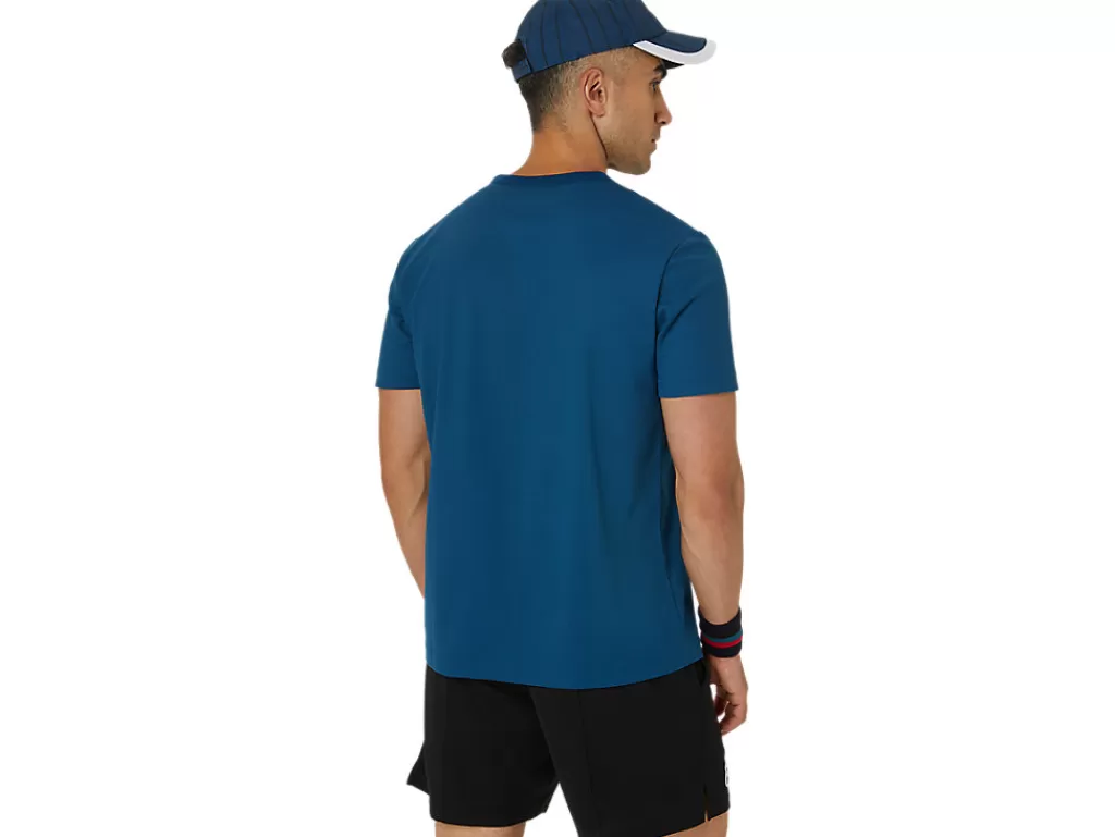 ASICS Kleding | Shirts met korte mouwen>MEN CLASSIC GRAPHIC TEE Mako Blue