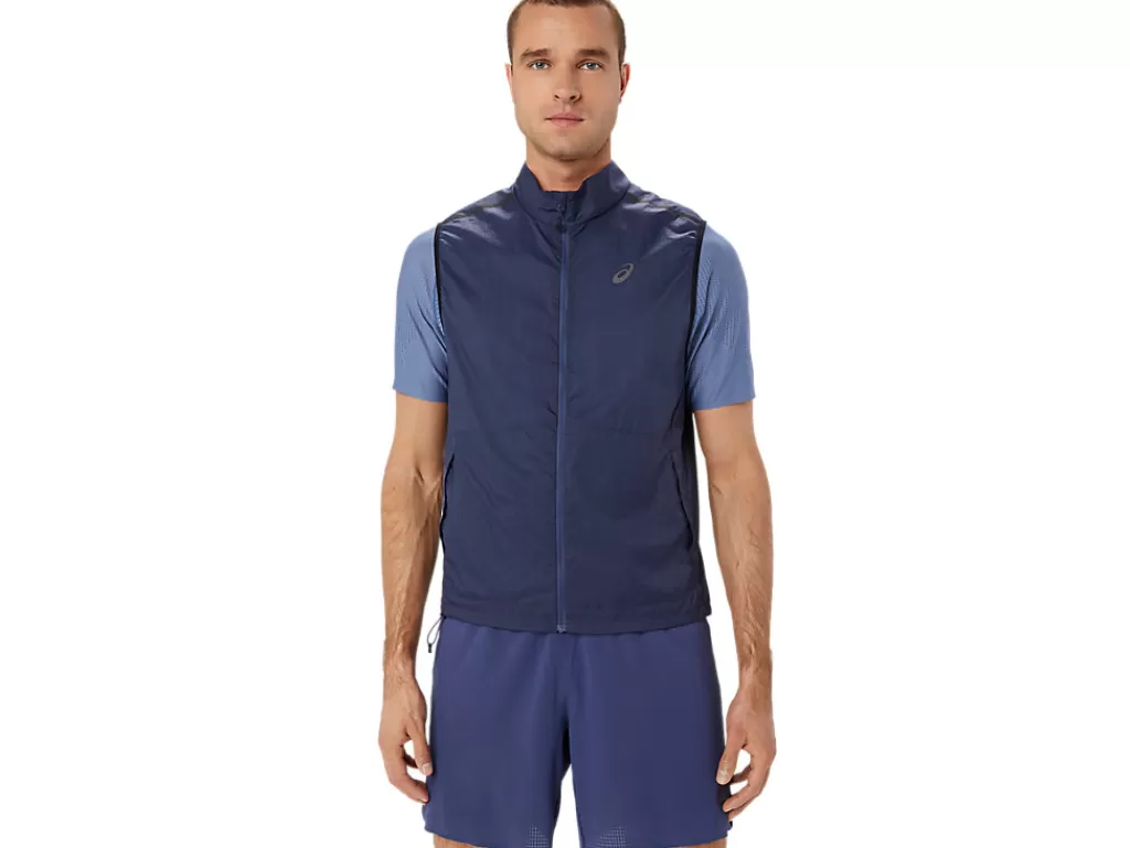 ASICS Kleding | Hardlopen>METARUN PACKABLE GILET Thunder Blue