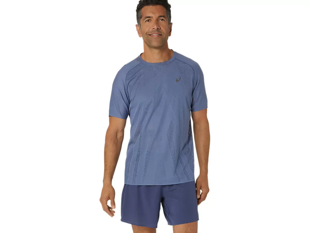 ASICS Kleding | Hardlopen>METARUN SS TOP Denim Blue