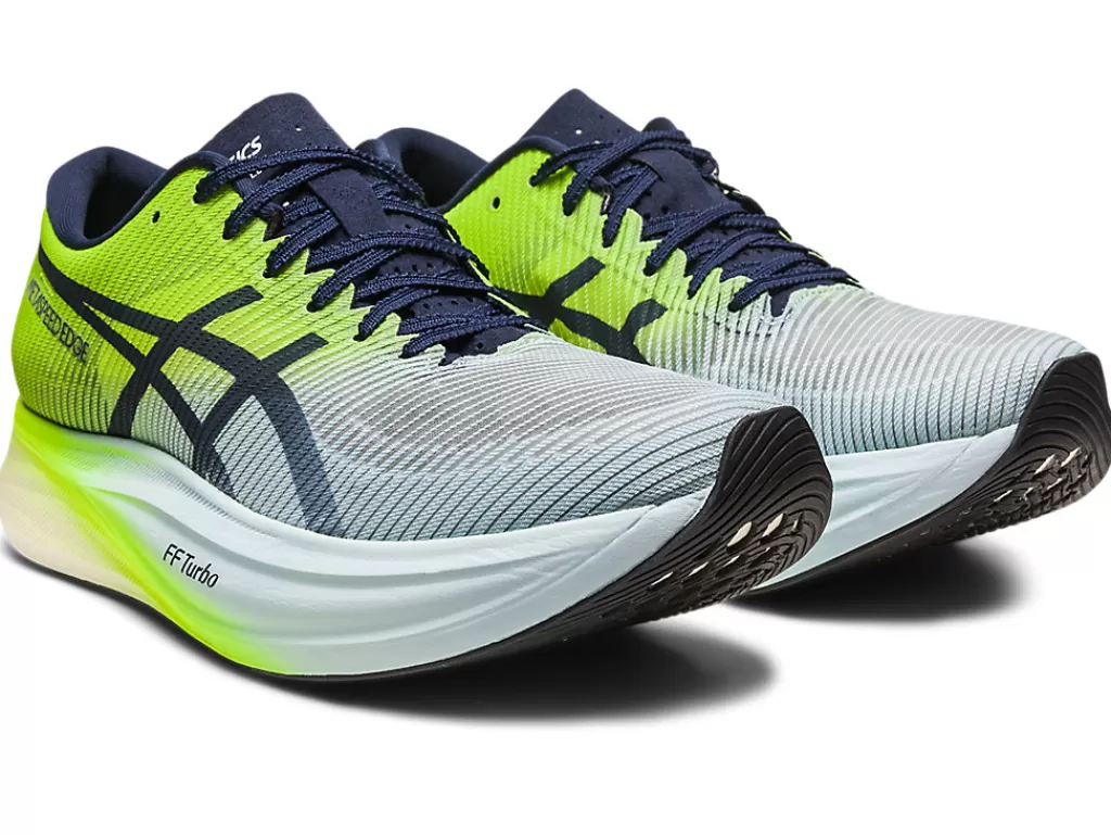 ASICS Run faster | METASPEED™>METASPEED EDGE+ Sky/Hazard Green