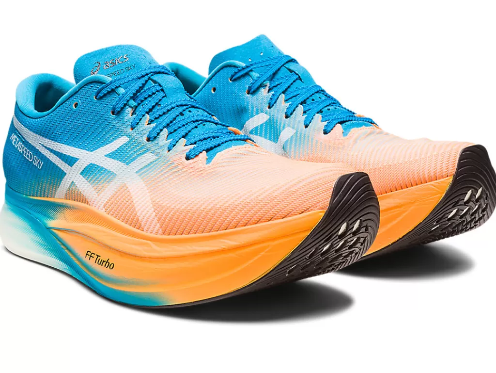 ASICS Run faster | METASPEED™>METASPEED SKY+ Orange Pop/Island Blue