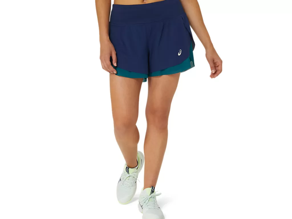 ASICS Kleding | Shorts>NAGINO TENNIS 3.5IN 2-N-1 LAYER SHORT Blue Expanse/Rich Teal