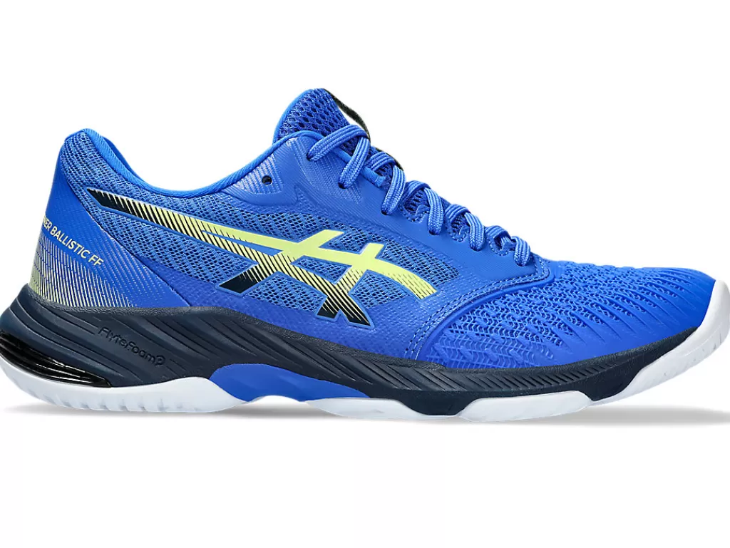 ASICS Netbal | Squash & badminton>NETBURNER BALLISTIC FF 3 Illusion Blue/Glow Yellow