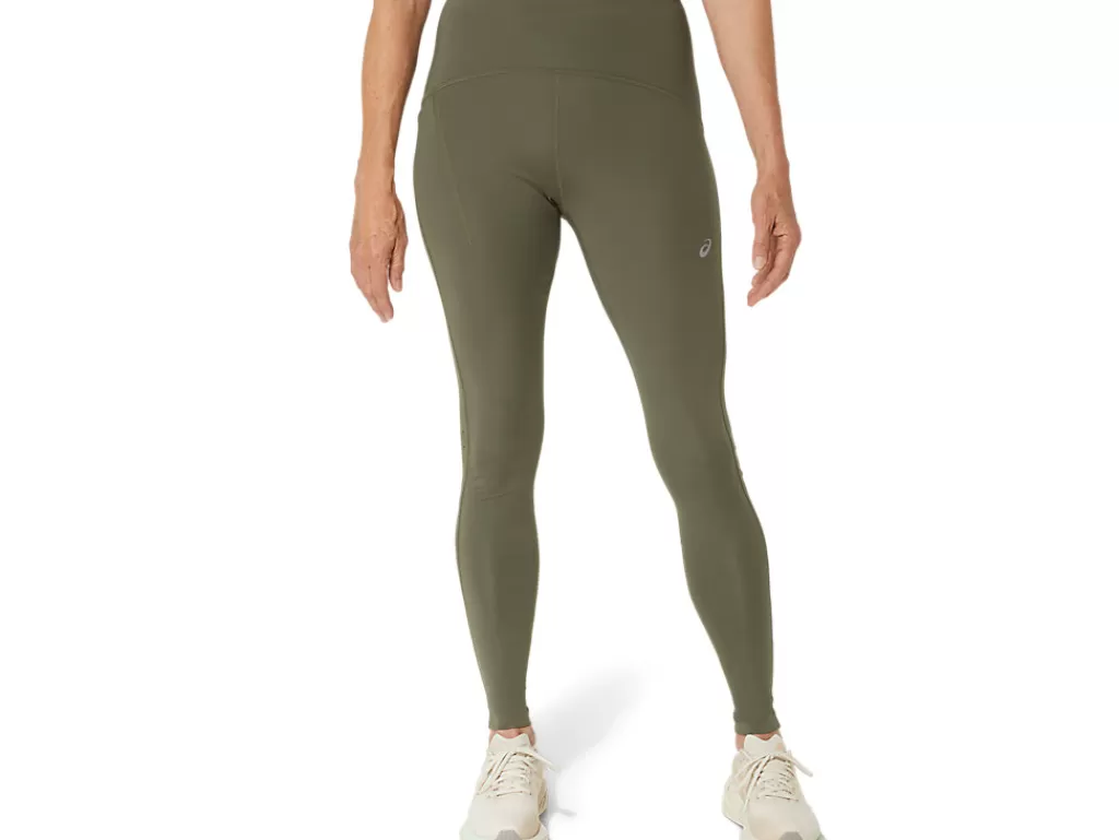 ASICS Kleding | Hardlopen>ROAD HIGH WAIST TIGHT Mantle Green