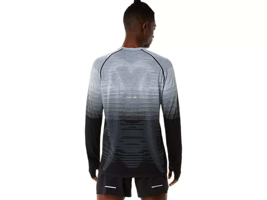 ASICS Kleding | Hardlopen>SEAMLESS LS TOP Performance Black/Carrier Grey