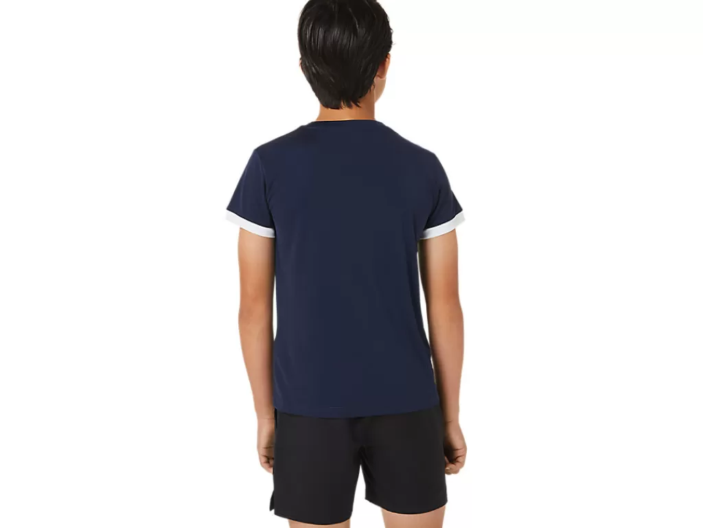 ASICS Kleding | Hardlopen>TENNIS SS TOP Midnight/Brilliant White